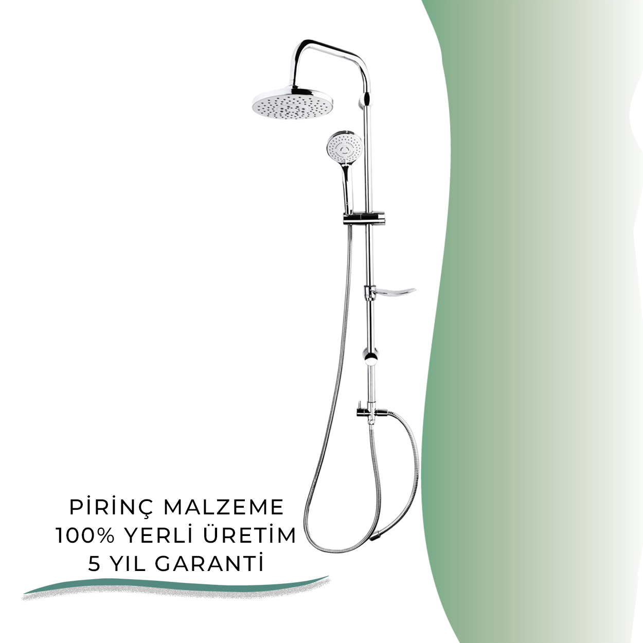 İGK YAPI - GPD Yönlendiricili Duş Seti (3 Fonksiyonlu El Duşu + Ø200)  (DST192)