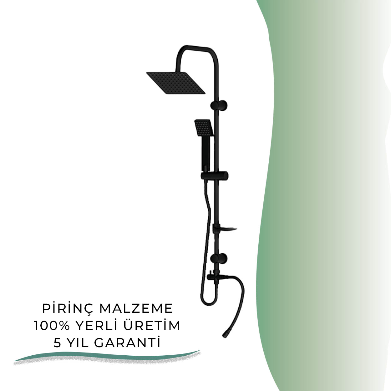 İGK YAPI - GPD Yönlendiricili Duş Seti (Tek Fonksiyonlu El Duşu + 200x200)  (DST193S)