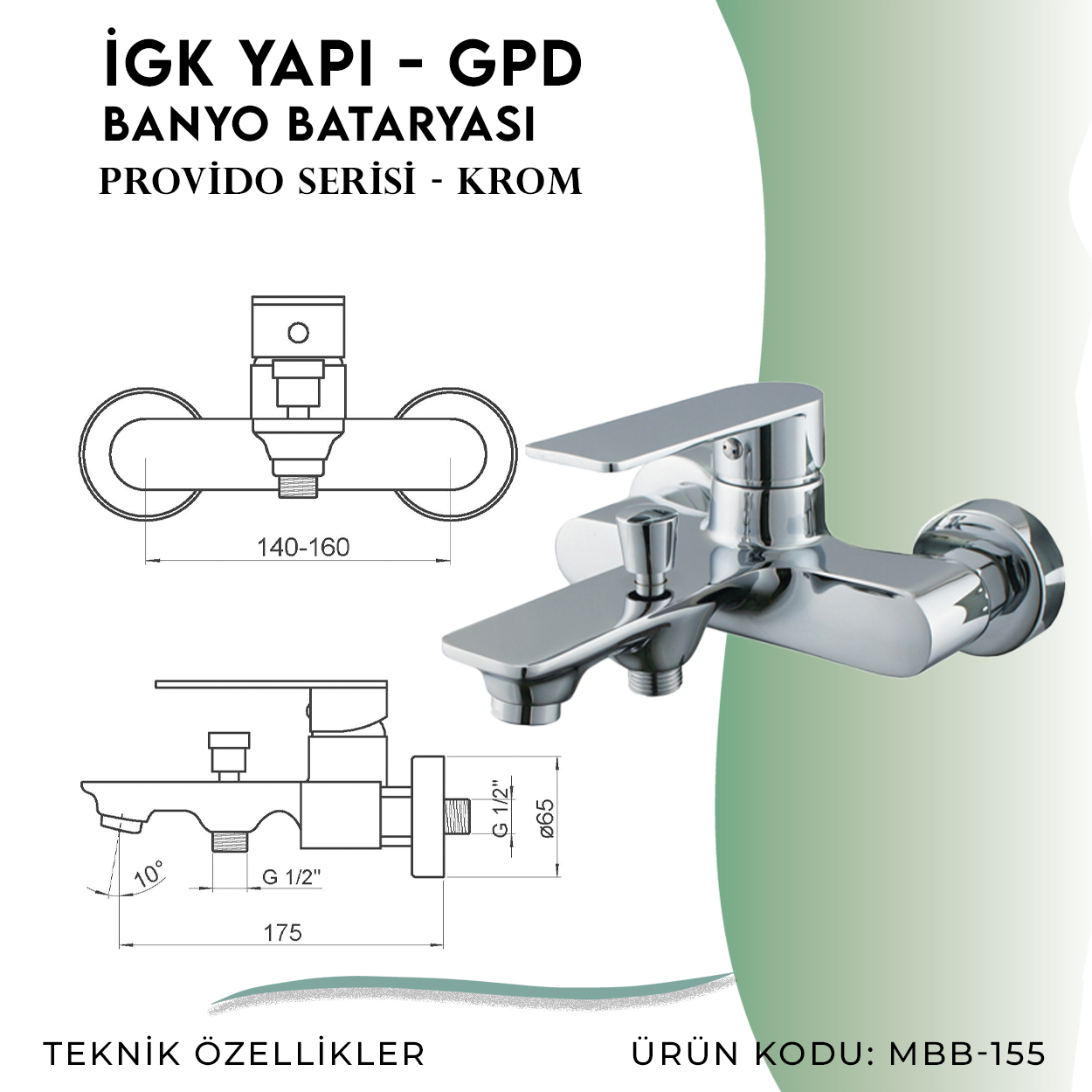 İGK YAPI - GPD Provido Banyo Bataryası  (MBB155)