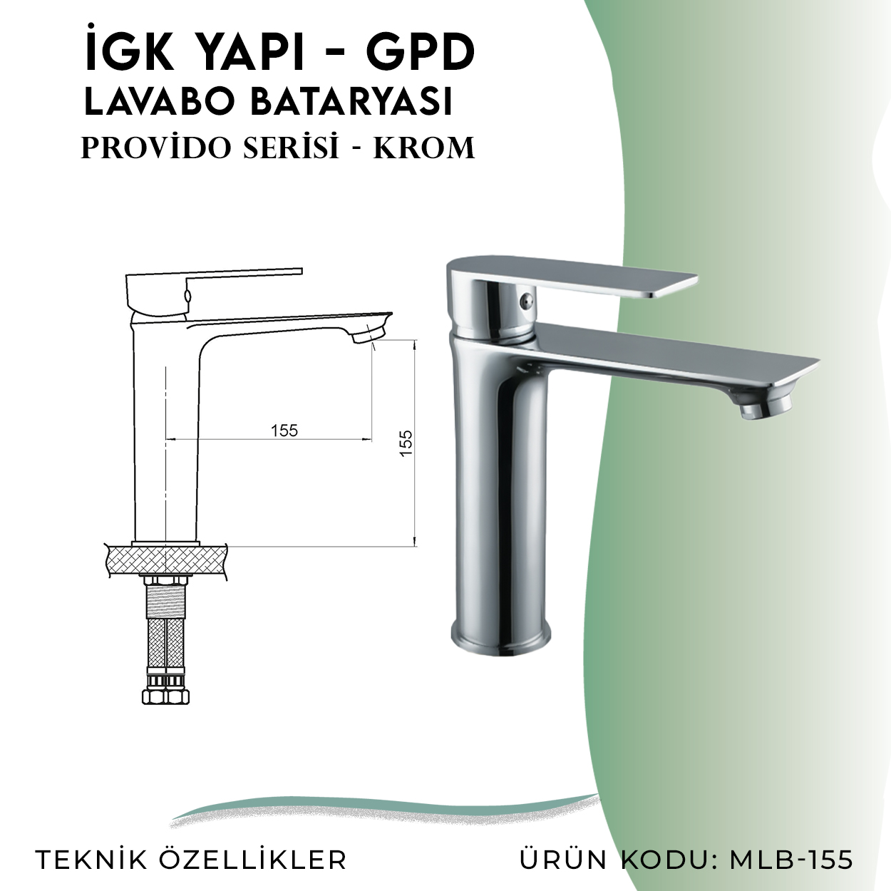 İGK YAPI - GPD Provido Lavabo Bataryası  (MLB155)