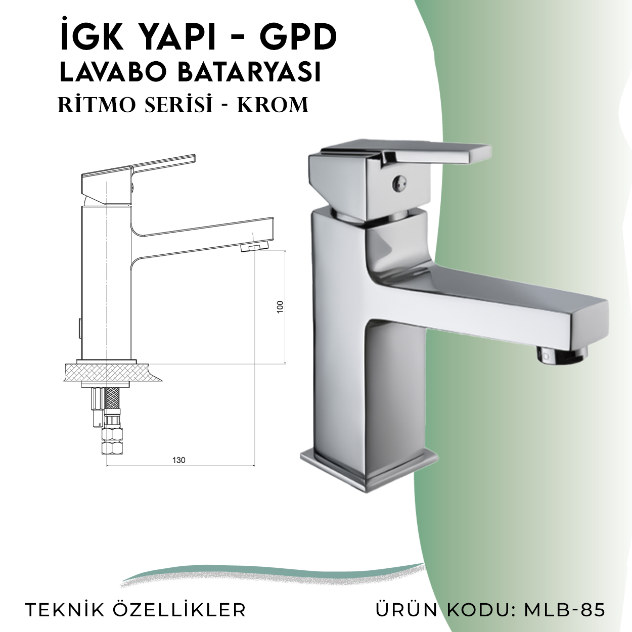 İGK YAPI - GPD Ritmo Lavabo Bataryası  (MLB85)