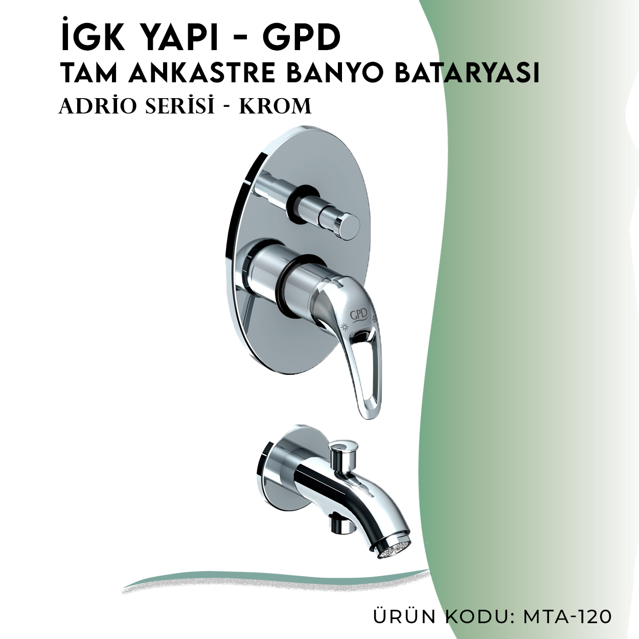 İGK YAPI - GPD Adrio Tam Ankastre Banyo Bataryası  (MTA120)